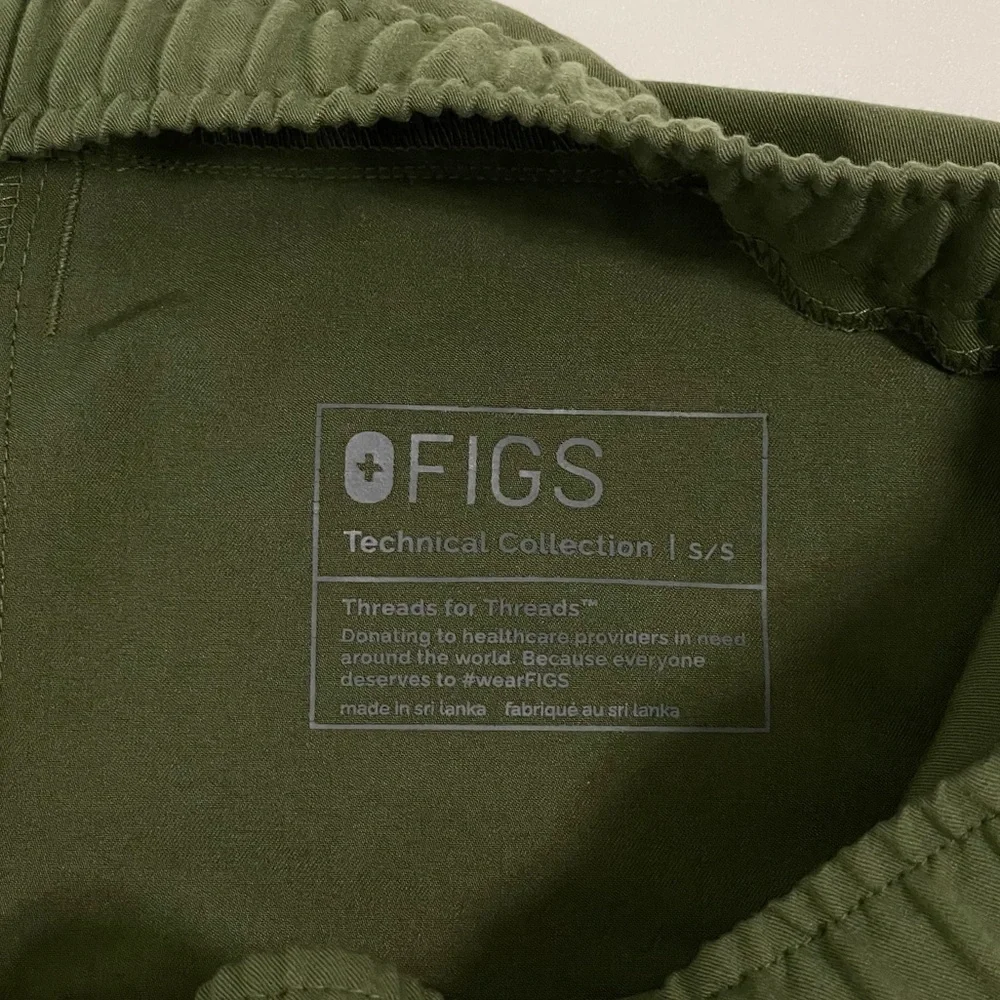 Figs Tansen Jogger Scrub Pants Limited Edition Dark Olive Small Short